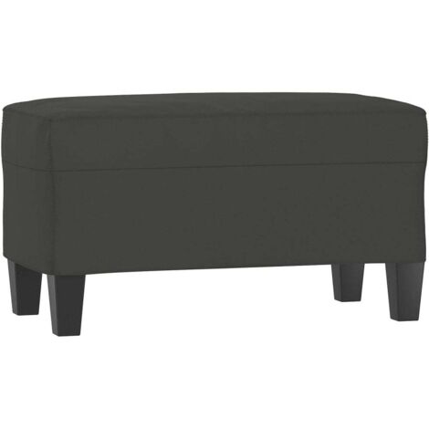 vidaXL Panca grigio scuro 70x35x41 cm in Microfibra