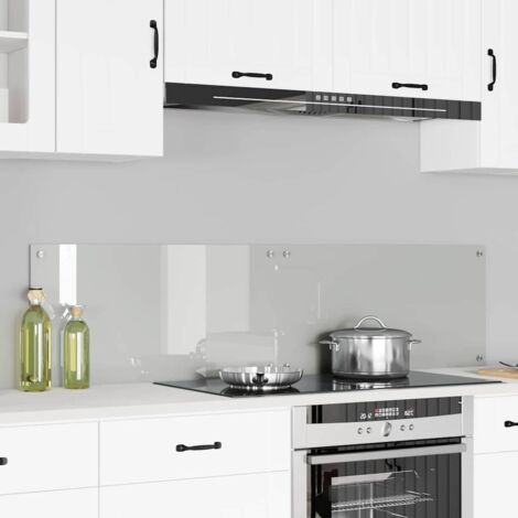 vidaXL Rivestimento da Cucina Trasparente 80 x 40 cm vetro temperato
