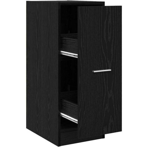 vidaXL Armadio da Apoteca Rovere nero 30 x 41 x 77.5 cm