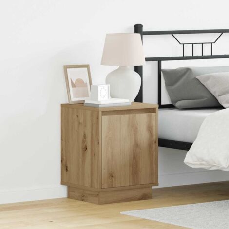 vidaXL Armadio da Notte con rovere artigianale 39 x 34.5 x 50 cm