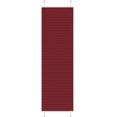 vidaXL Tenda Plissettata Rosso Bordeaux 60x200 cm Larghezza Tessuto
