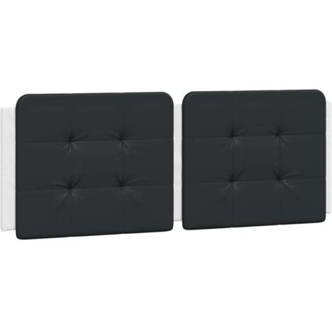 vidaXL Cuscino Testiera Zadar Nero e Bianco 140 cm in Similpelle