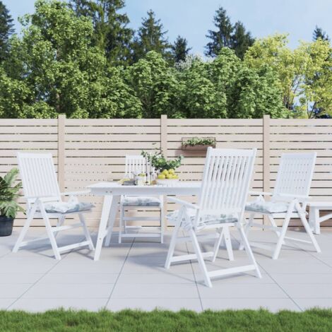 vidaXL Cuscini per Sedia 4pz Motivo a Foglie 50x50x7 cm Tessuto Oxford