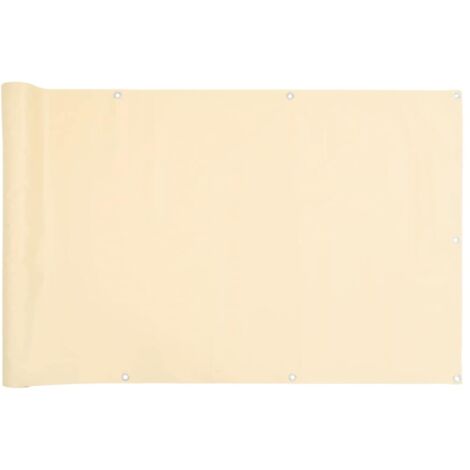 vidaXL Paravento da Balcone Crema 400x120 cm in PVC