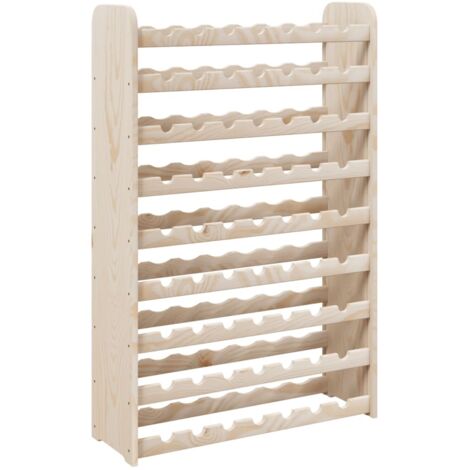 vidaXL Portavini 72,5x25x111,5 cm in Legno Massello di Pino