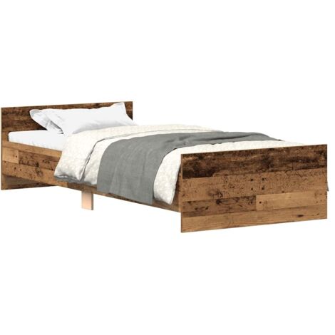 vidaXL Giroletto senza Materasso Legno Antico 90x190cm in Truciolato (1/5)