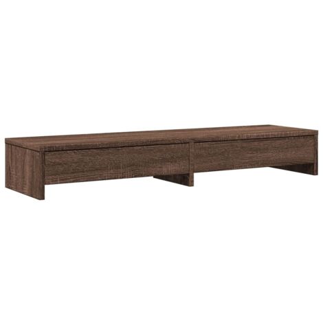 vidaXL Supporto Monitor con Cassetti Marrone 100x27x15cm in Truciolato