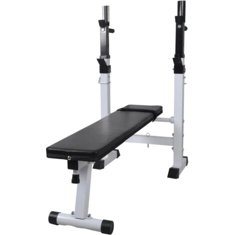 vidaXL Panca per Pesi e Massa Muscolare Fitness in Acciaio
