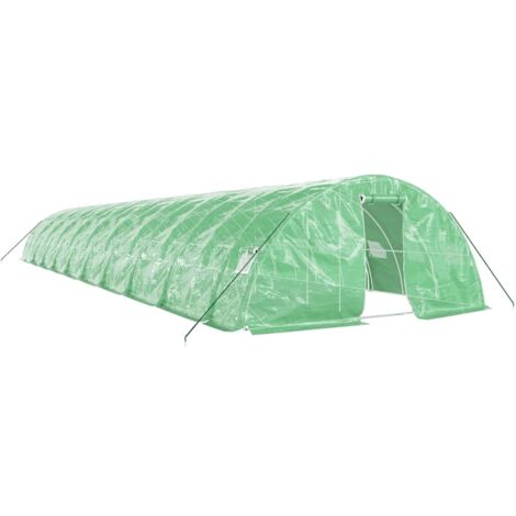 vidaXL Serra con Telaio in Acciaio Verde 100 m² 20x5x2,3 m