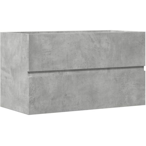 vidaXL Mobile Lavabo Grigio Cemento 90x38,5x45 cm in Legno Multistrato