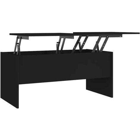 vidaXL Tavolino da Salotto Nero 102x50,5x46,5 cm in Legno Multistrato (1/5)