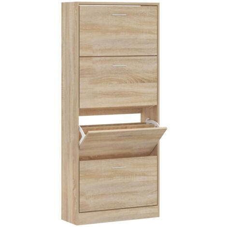 vidaXL Scarpiera Rovere Sonoma 63x24x147 cm in Legno Multistrato