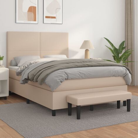 Giroletto a Molle con Materasso Cappuccino 140x190cm Similpelle vidaXL (1/5)