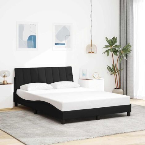vidaXL Giroletto senza Materasso Hanko Nero 140x190 cm in Tessuto (1/4)