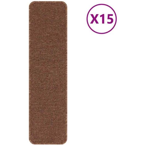 vidaXL Tappetini Antiscivolo per Scale 15 pcs Giallo 75 x 20 cm PP