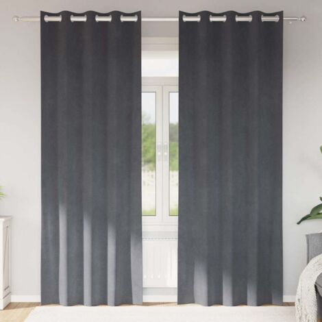 vidaXL Tende 2 pcs Grigio chiaro 140 x 245 cm Velluto