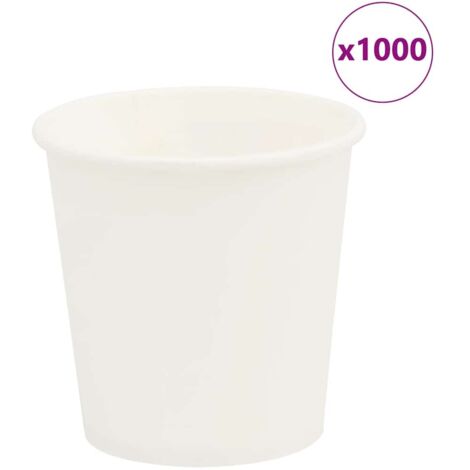 vidaXL Bicchieri da Caffè in Carta 1000 pz 4oz 100ml Bianco (1/5)