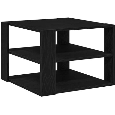 vidaXL Tavolino da Caffè Rovere nero 59,5 x 59,5 x 40 cm