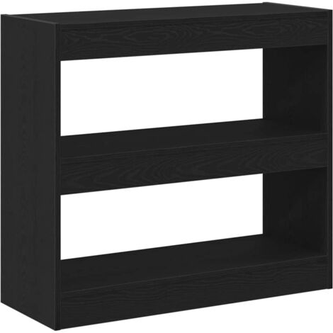 vidaXL Armadio per Libri 2 pcs Rovere Nero 80 x 30 x 72 cm
