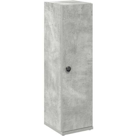 vidaXL Mobile da Bagno con Portarotolo Grigio Cemento 20,5x22x72 cm