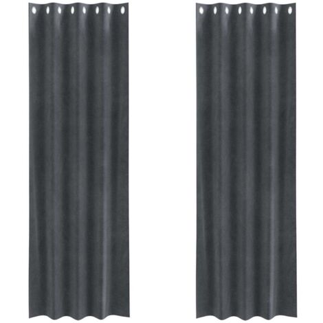 vidaXL Tende 2 pcs Grigio chiaro 140 x 260 cm Velluto