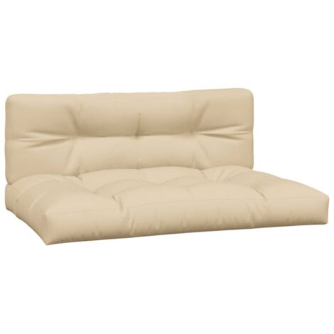 Cuscini per Pallet 2 pz Beige in Tessuto vidaXL