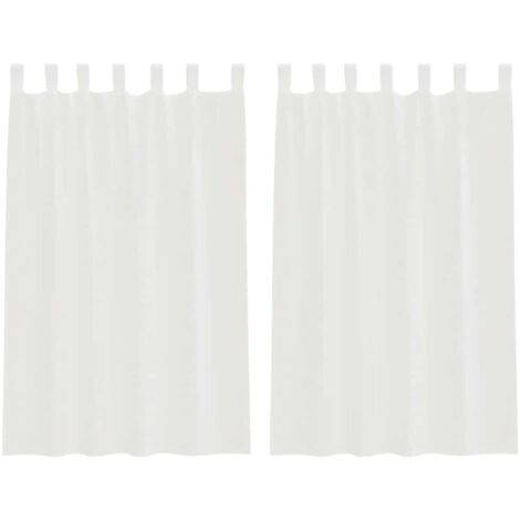 vidaXL Tende in Voile con Passanti 2 pz Bianco 140x175 cm