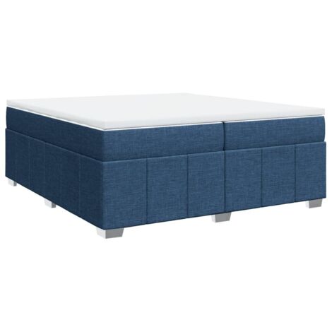 Giroletto a Molle con Materasso Blu 200x200 cm in Tessuto vidaXL (1/5)
