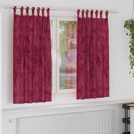 vidaXL Tende in Velluto 2 pcs Rosso vino 175 x 140 cm Velluto