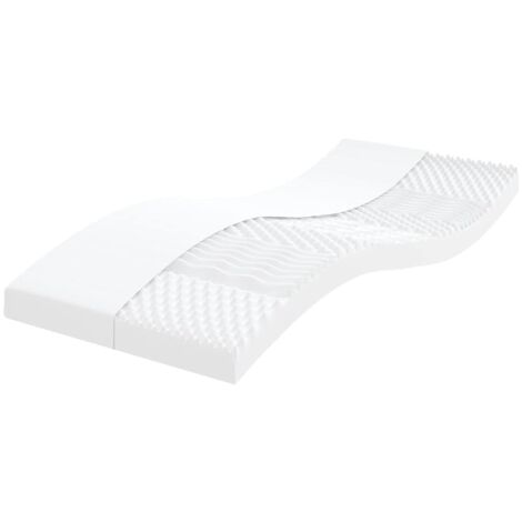 vidaXL Materasso Schiuma per Bambini Bianco 80x160 7Zone Durezza 20ILD (1/5)