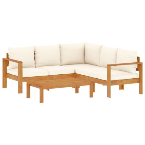 Set Divani da Giardino 4pz con Cuscini Legno Massello di Acacia vidaXL (1/5)