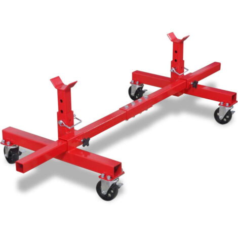 Cavalletto a Rullo Rosso vidaXL