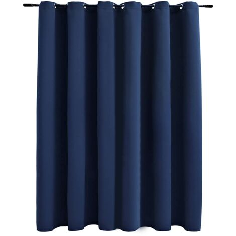 vidaXL Tenda Oscurante con Anelli in Metallo Blu 290x245 cm