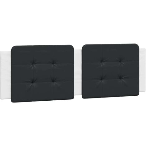 Cuscino Testiera Zadar Nero e Bianco 160 cm in Similpelle vidaXL