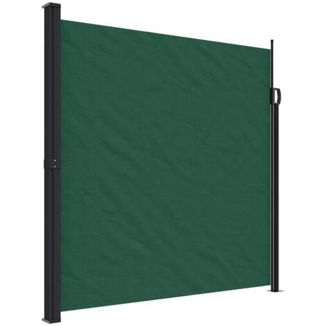 vidaXL Tenda da Sole Laterale Retrattile Verde Scuro 200x600 cm
