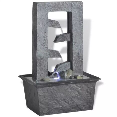 vidaXL Fontana da Interno con LED in Poliresina
