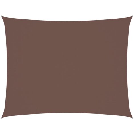 vidaXL Parasole a Vela Oxford Rettangolare 6x7 m Marrone