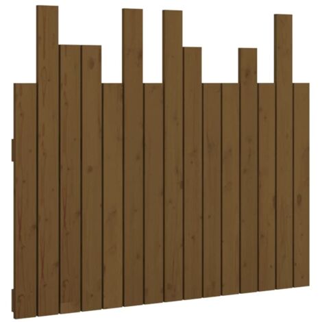 vidaXL Testiera da Parete Ambra 95,5x3x80 cm in Legno Massello di Pino