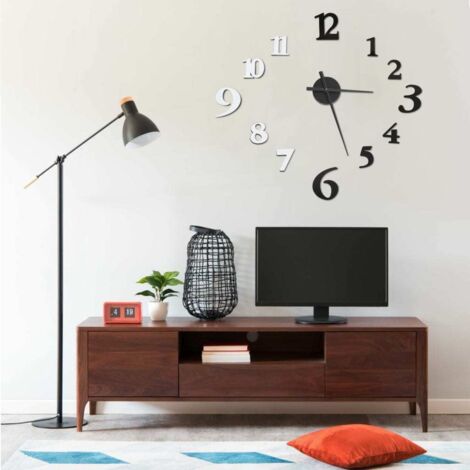 vidaXL Orologio da Parete 3D Design Moderno Nero e Bianco 100 cm XXL
