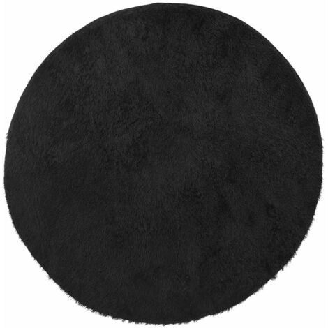 vidaXL Tappeto Shaggy a Pelo Lungo NAVARRA Nero 100x100 cm poliestere