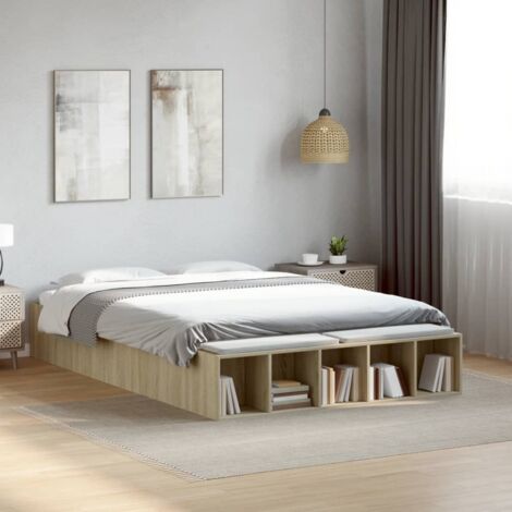 vidaXL Giroletto Rovere Sonoma 120x200 cm in Legno Multistrato (1/5)