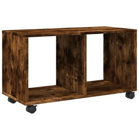 vidaXL Mobiletto con Ruote Rovere Fumo 72x33x42,5 cm in Truciolato