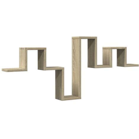 vidaXL Scaffale a Parete Rovere Sonoma 104,5x10x43cm Legno Multistrato