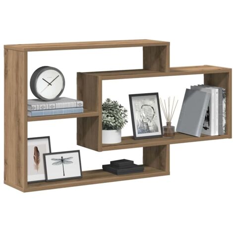 vidaXL Scaffale a Parete Rovere Artigianale 104x20x58,5 cm Truciolato