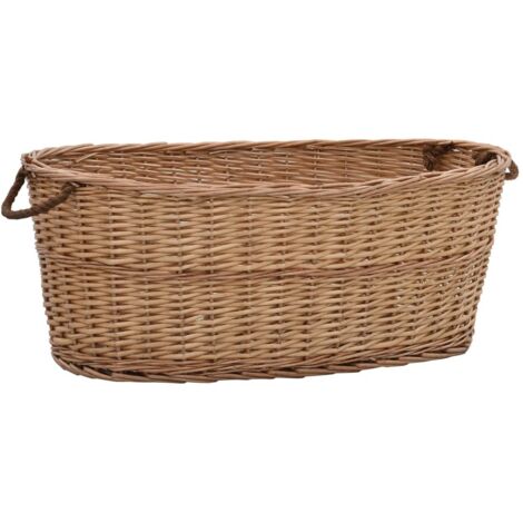 Cesta per Legna con Maniglie 88x57x34cm Salice Naturale vidaXL (1/5)