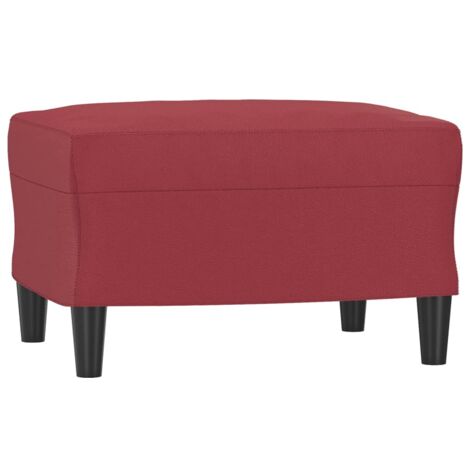 vidaXL Poggiapiedi Rosso Vino 60x50x41 cm in Similpelle