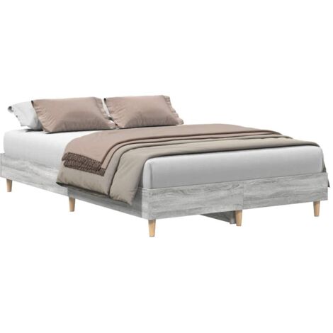 vidaXL Giroletto senza Materasso Grigio Sonoma 120x200 cm Truciolato (1/5)