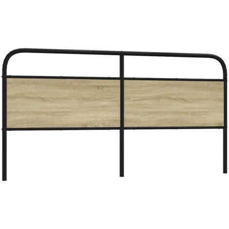 vidaXL Testiera Rovere Sonoma 180 cm in Acciaio e Legno Multistrato