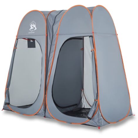 vidaXL Tenda Privacy Pop-Up Grigio e Arancione Impermeabile