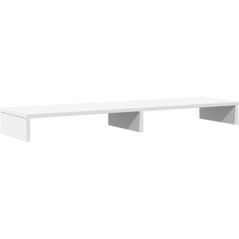 vidaXL Supporto per Monitor Bianco 100x27x10 cm Truciolato